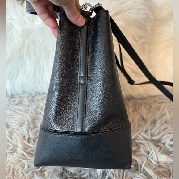 Michael Kors Black Leather Bucket Bag - Picture 9 of 16